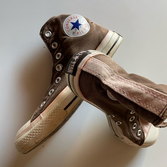 Converse high tops 2 tone brown pink Chuck Taylor Converse all stars size 7 - Picture 5 of 11